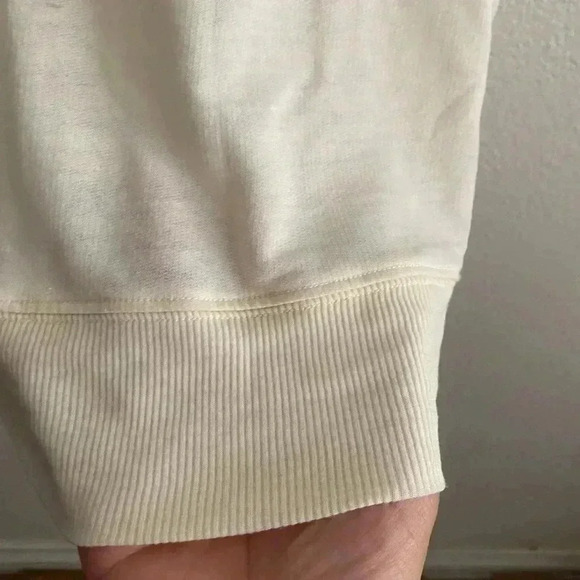 🆕 Free People Ivory Cozy Cool Girl Lounge T-Shirt M🆕 - Picture 12 of 16